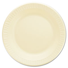 Foam Plastic Plates, 10 1/4 Inches, Honey, Round,