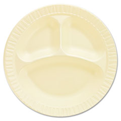 Foam Plastic Plates, 10 1/4 Inches, Honey, Round, 3