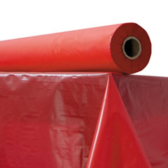 Plastic Table Cover, 40&quot; x 300 ft Roll, Red - 40INX300FT