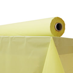 Plastic Table Cover, 40&quot; x 300 ft Roll, Yellow -