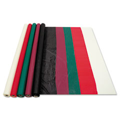 Plastic Tablecovers, 40&quot; x 100ft, Red - TABLECOVER PLS