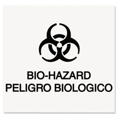 Medical Decal, &quot;Bio Hazard&quot;, 10 x 7, White - C-Bilingual