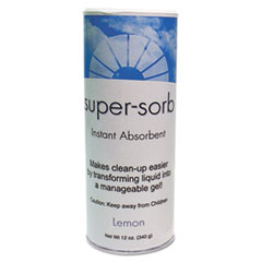 Super-Sorb Liquid Spill
Absorbent, Powder, 12 Ounce
Shaker Can, Lemon-Scented -
C-SUPERSORB ABSORBENT6CAN/BOX