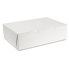 Tuck-Top Bakery Boxes, 14w x 10d x 4h, White -