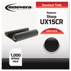 UX15CR Compatible,
Remanufactured, UX15CR
Thermal Transfer, 1000 Yield,
Black - RIBBON,THERMAL,BK