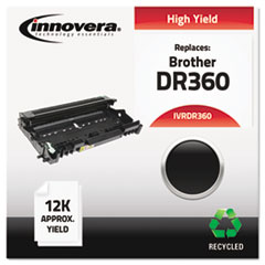 DR360 Compatible,
Remanufactured, DR360 Drum
Unit, 12000 Page-Yield, Black
- DRUM,BRO DR360 HY,BK