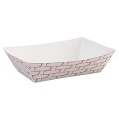 Paper Food Baskets, 6oz Capacity, Red/White - C-40