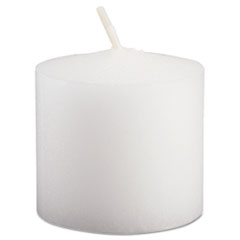 Votive Candle, White, 10 Hour Burn, 1-1/3 in, 72/Pack -