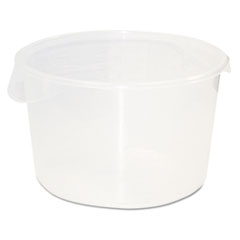 Round Storage Containers, 12qt, 13 1/8dia x 8 1/8h,