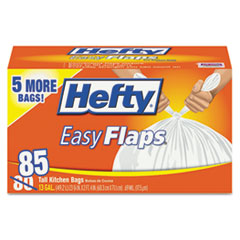 Easy Flaps Tall-Kitchen Trash Bags, 13gal, White - C-KITCH