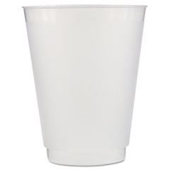 Front Flex Plastic Cups, 16 oz, Frosted/Translucent -