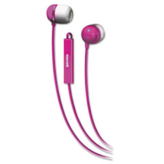 In-Ear Buds with Built-in Microphone, Pink -