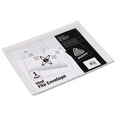 File Envelope, Jacket, Letter, Vinyl, Clear -