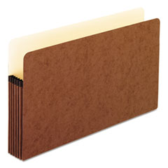 5 1/4 Inch Expansion File Pocket, Manila/Red Fiber,