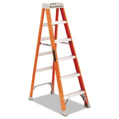 FS1500 Series Fiberglass Step Ladder, 6ft - C-FBRGLS LADDER