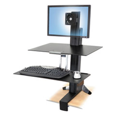 WorkFit-S Sit-Stand
Workstation w/Worksurface,
LCD LD Monitor,
Aluminum/Black - ARMS,SNGLE
LD,WF-S,BKSV
