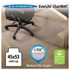 Crystal Pane Ergonomic Chair Mat for Medium Pile Carpet,