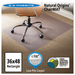 Natural Origins Chair Mat For Carpet, 36 x 48, Clear -