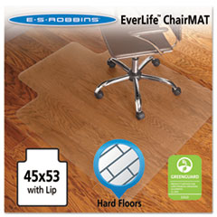 45x53 Lip Chair Mat, Economy Series for Hard Floors -