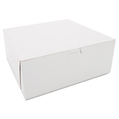 Bakery Boxes, White, Kraft, 10W x 10D x 4H - C-BOX BAKERY