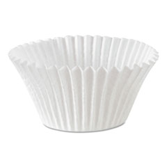 Paper Fluted Baking Cups, Dry-Waxed, 2-1/4, White - DRY