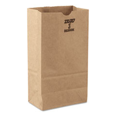 3# Paper Bag, 30-Pound Base Weight, Brown Kraft, 4-3/4 x