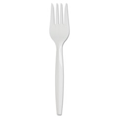 SmartStock Plastic Cutlery Refill, 5.8in, Fork, White,