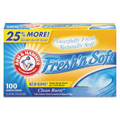 Fresh &#39;n Soft Dryer Sheets, Fresh Burst, 100 Sheets/Box -