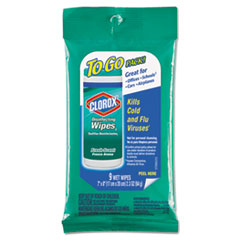 Disinfecting Wipes To Go, 7 x
8, Fresh Scent, 9/Pack -
CLOROX DISINFECTING WIPETO GO
24/9CT.