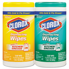 Disinfecting Wipes Value
Pack, 7 x 8, Fresh
Scent/Citrus Blend,
75/Canister - CLOROX ALL PURP
DISINF WIPE 75CT 6/2X75CT