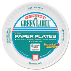 Uncoated Paper Plates, 6 Inches, White, Round,