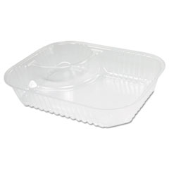 ClearPac Large Nacho Tray, 2-Compartments, Clear -