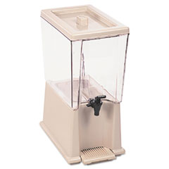Noncarbonated Beverage Dispenser, 5gal, Clear/Off