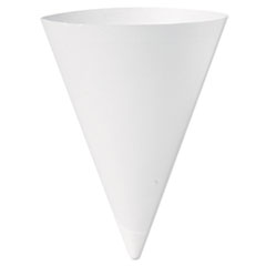 Bare Treated Paper Cone Water Cups, 7 oz., White, 250/Bag -