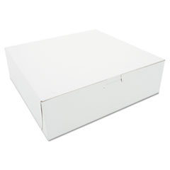 Tuck-Top Bakery Boxes, 10w x 10d x 3h, White - BOX BAKERY
