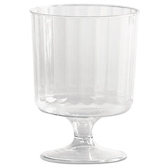 Classic Crystal Plastic Wine Glasses on Pedestals, 5 oz.,