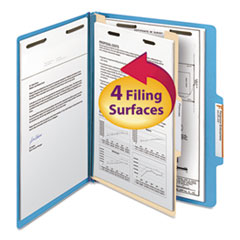 Top Tab Classification Folder, One Divider,