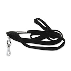 Deluxe Lanyards, J-Hook Style, 36&quot; Long, Black,