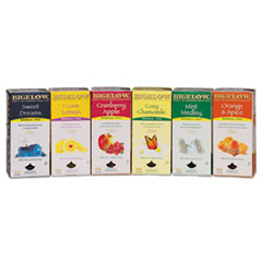 Assorted Herbal Tea Packs, Six Flavors, 28 Bags Of Each