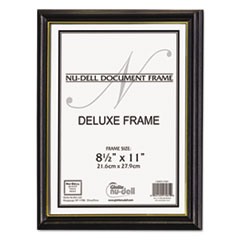 Deluxe Wood Document Frame, Plastic Face, 8-1/2 x 11,