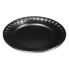 Laminated Foam Dinnerware, Plate, 6&quot;, Black, 125/Pack -