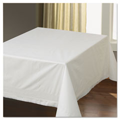 Tissue/Poly Tablecovers, 54&quot; x 54&quot;, White - 54X54 TBL CVR
