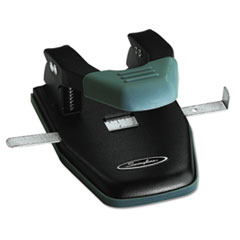 28-Sheet Comfort Handle Steel Two-Hole Punch, 1/4&quot; Holes,