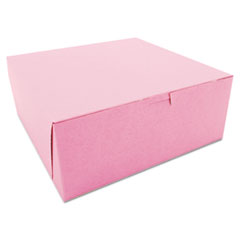 Non-Window Bakery Boxes, 10 x 10 x 4, Pink - BOX BAKERY
