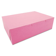 Non-Window Bakery Boxes, 14 x 10 x 4, Pink - BOX BAKERY