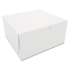 Non-Window Bakery Boxes, 8 x 8 x 4, White - BKRY BX 8X8X4