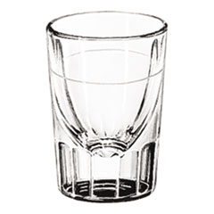 Whiskey Service Drinking Glasses, Fluted Lined Shot