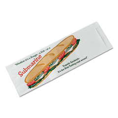 Submarine Sandwich Bags, 4 1/2 x 2 x 14, White