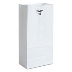 10# Paper Bag, 35-lb Base Weight, White, 6-5/16 x