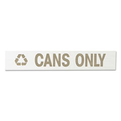 Recycling-Label Block-Letter
Decal, &quot;Cans Only&quot;, 11 x 1,
White - CANS ONLY&quot; DECALS
